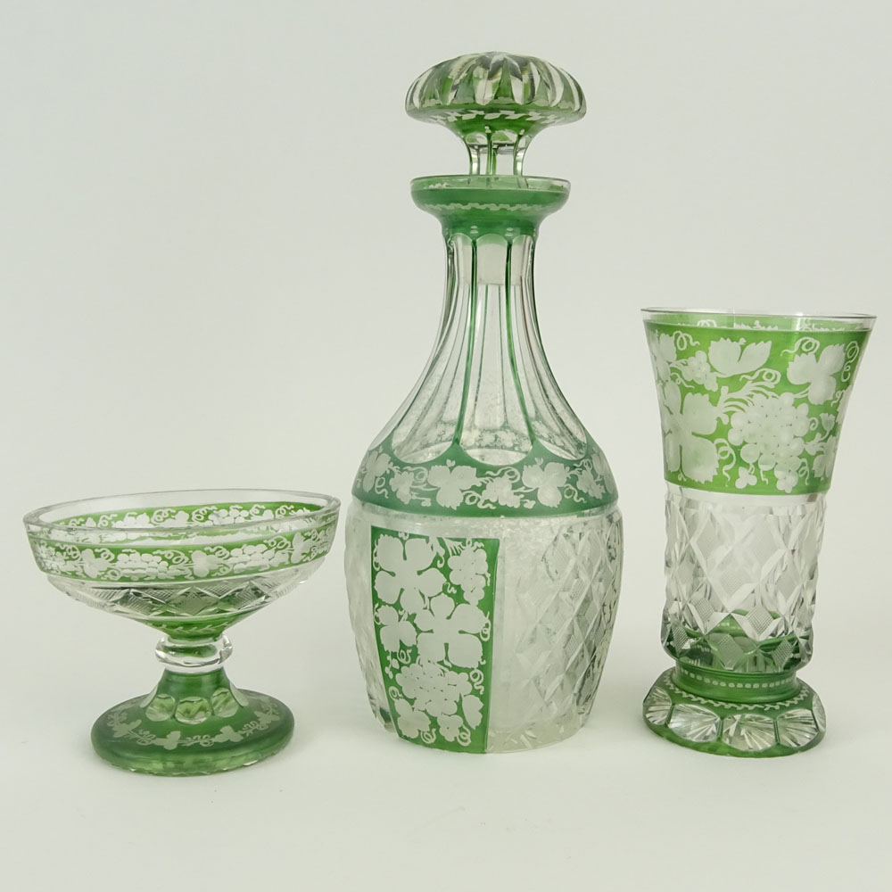 Collection of 19th Century Etched Glass.