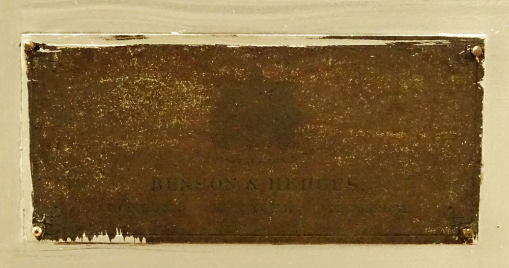 Antique Benson & Hedges English Walnut Inlaid Tin Lined Humidor.