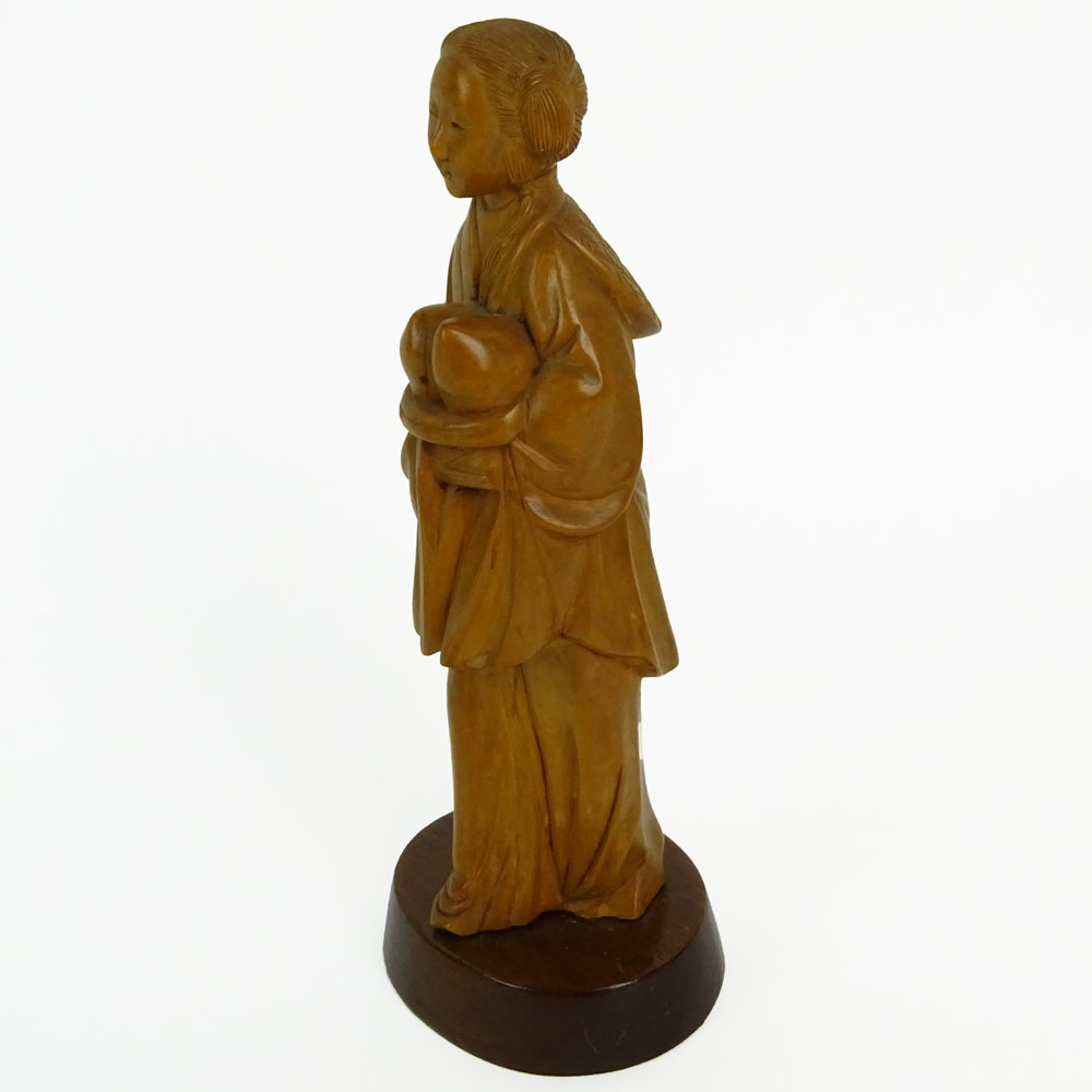 Chinese Carved Boxwood Cultural Revolution Figure.
