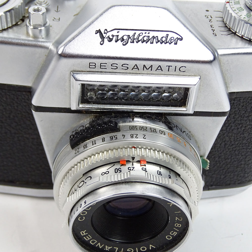 Vintage Voigtlander Bessamatic Camera with Leather Case.