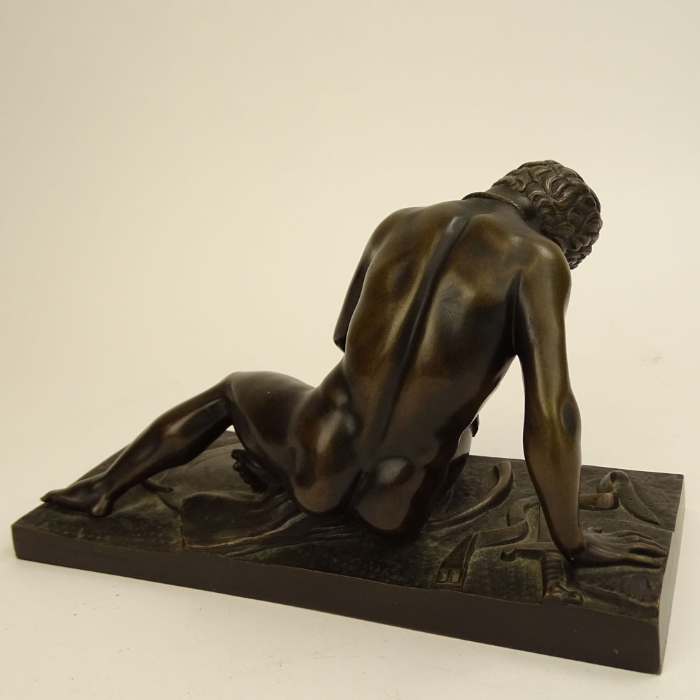 Hermann Gladenbeck, German (1827-1918) Bronze sculpture "Slave Warrior" 