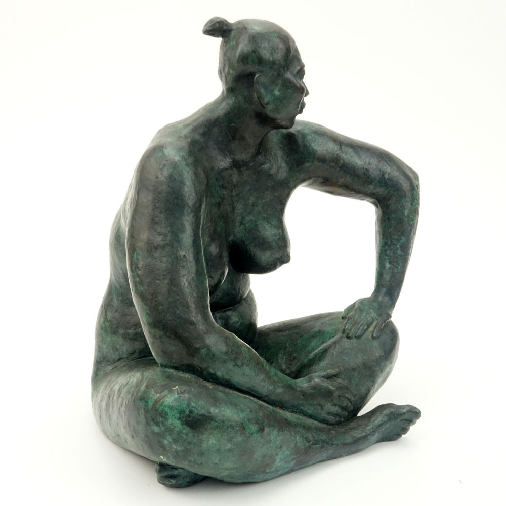 Armando Amaya, Mexican (1935) Bronze sculpture "Seated Woman" Signed Amaya 1984. Good condition. Measures 9-3/4" H. Shipping $85.00 (estimate $1500-$2500)