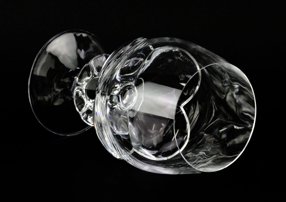 Five (5) Lalique "Blois" Crystal Goblets