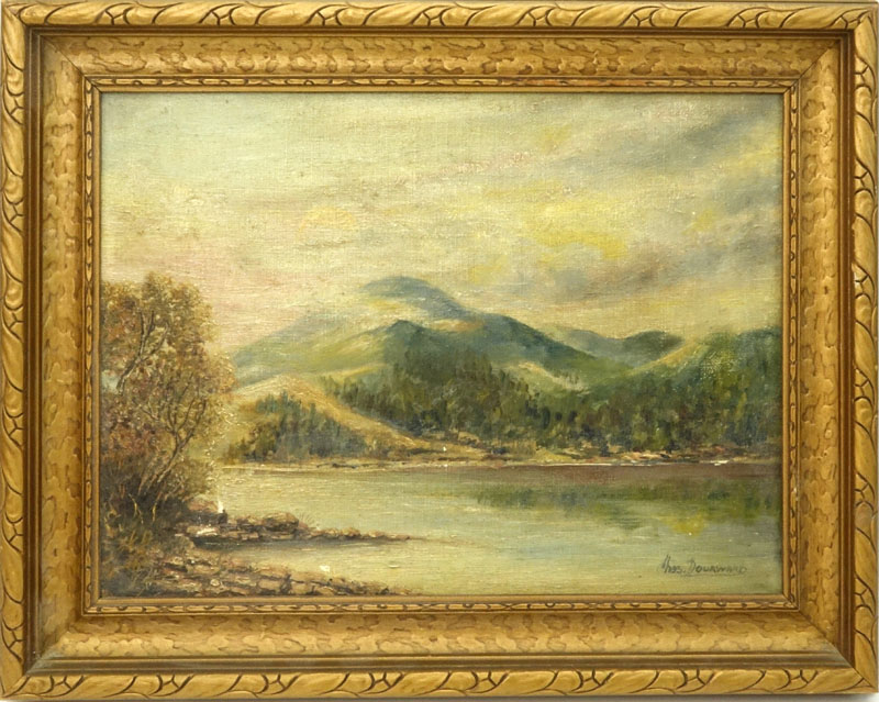 19/20th Century Oil on Canvas "Landscape" Signed Thas Dourward? Lower Right