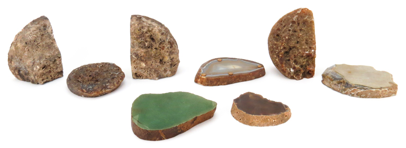 Grouping of Eight (8) Brazilian Agate Geodes