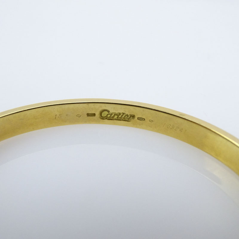 Cartier 18 Karat Yellow Gold Love Bracelet with Screwdriver and Cartier Velvet Pouch