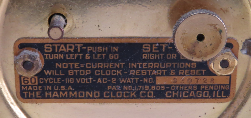 Antique Hammond Electric Onyx And Gilt Metal 3 Piece Clock Garniture Set