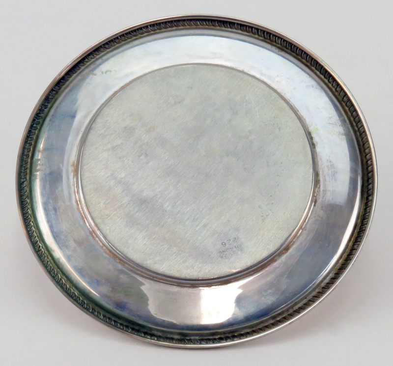 Set of Twelve (12) Sterling Silver Round Plates