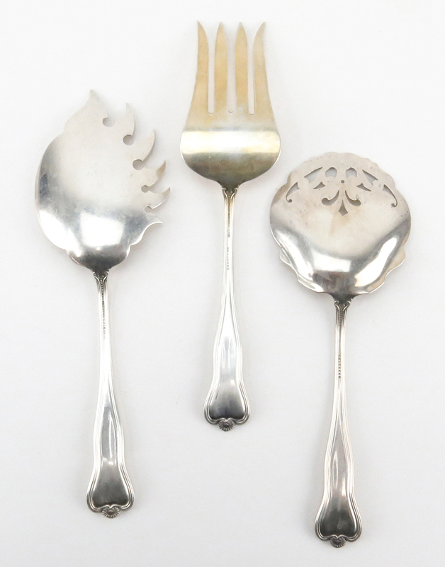 Three (3) Galt & Bro Solid Sterling Silver Serving Pieces