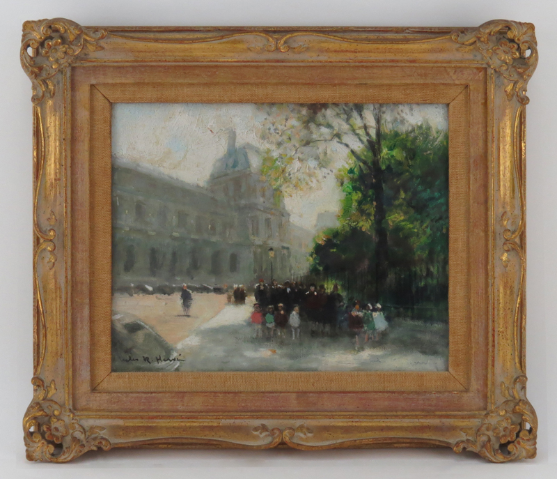 Jules René Hervé, French (1887-1981) Oil on canvas "Place de Paris"
