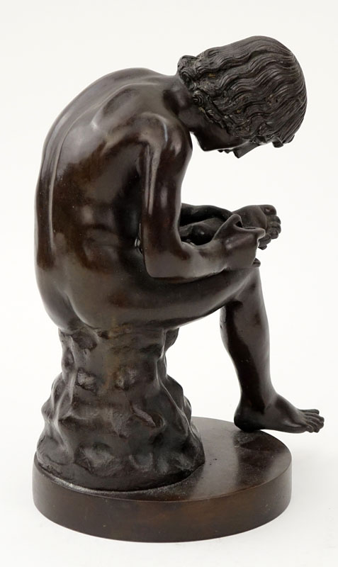Vintage Bronze Sculpture "Boy With Thorn"