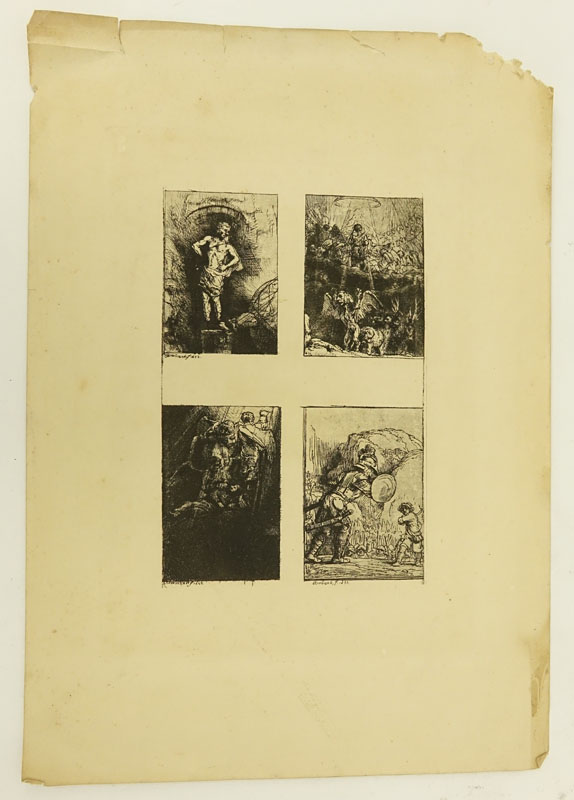Collection of Six (6) Antique Rembrandt Prints