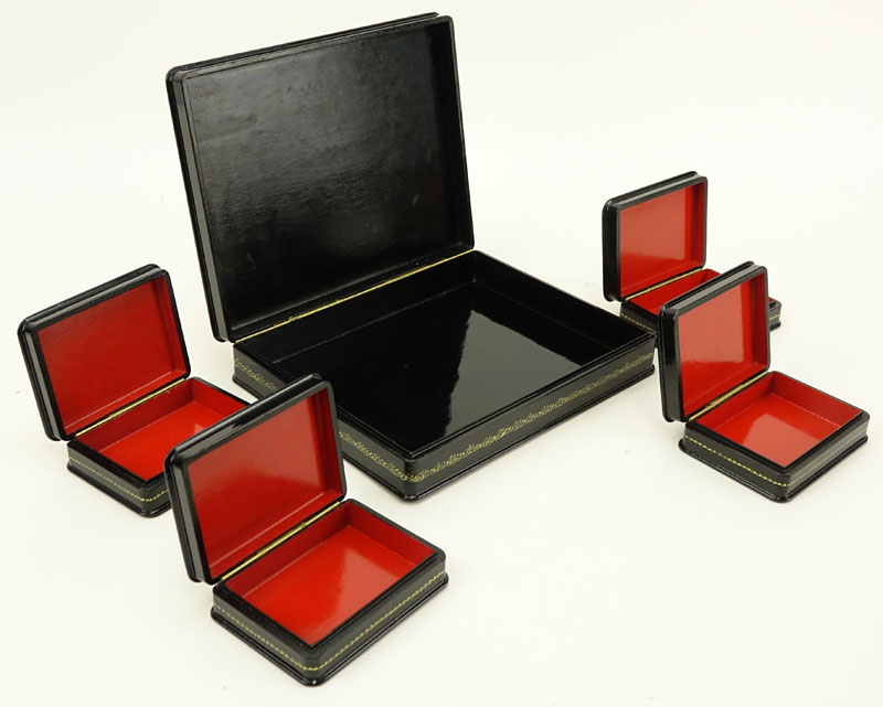 Collection of Five (5) Russian Lacquered Boxes