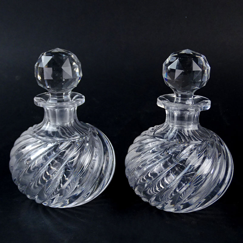 Pair of Antique Baccarat Crystal Scent Bottles