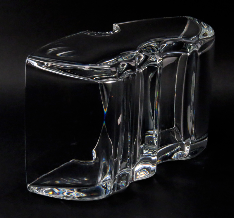Large Baccarat "Oceanie" Clear Crystal Centerpiece in Original Box #722448