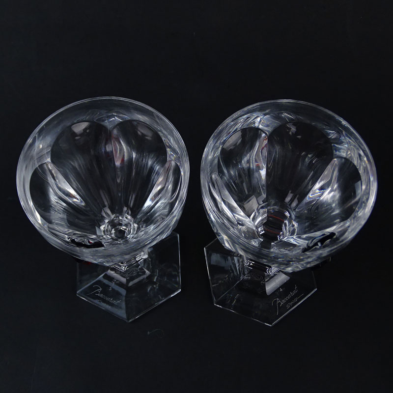Pair of Baccarat AiE Harcourt Crystal Goblets in Fitted Boxes