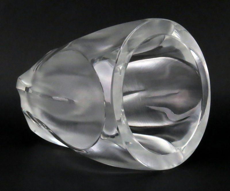 Lalique "Ingrid" Clear and Frosted Crystal Vase