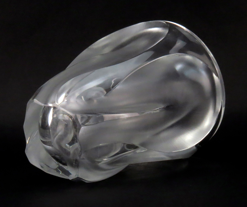 Lalique "Ingrid" Clear and Frosted Crystal Vase