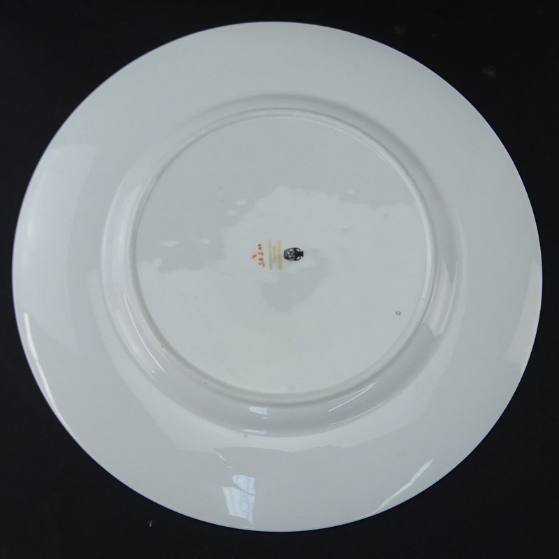 Set of Twelve (12) Wedgwood Columbia - Ivory Body (Yellow Griffons) Dinner Plates