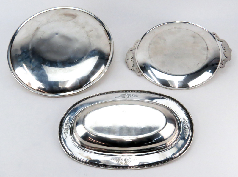 Two (2) Sterling Silver Round Trays