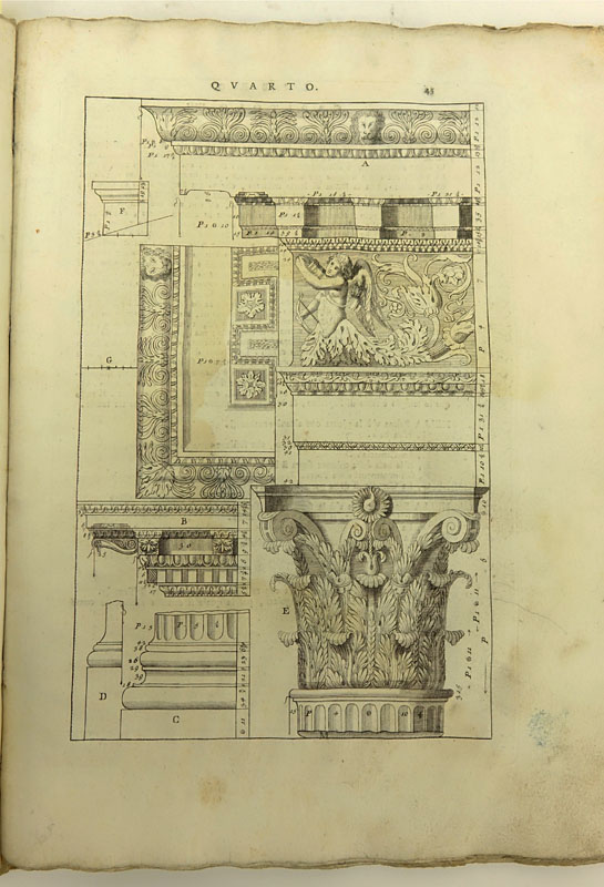 Andrea Palladio, Italian (1508-1580) I quattro libri dell'architettura, Venice 1570 (The Four Books of Architecture) in Hardcover Binding