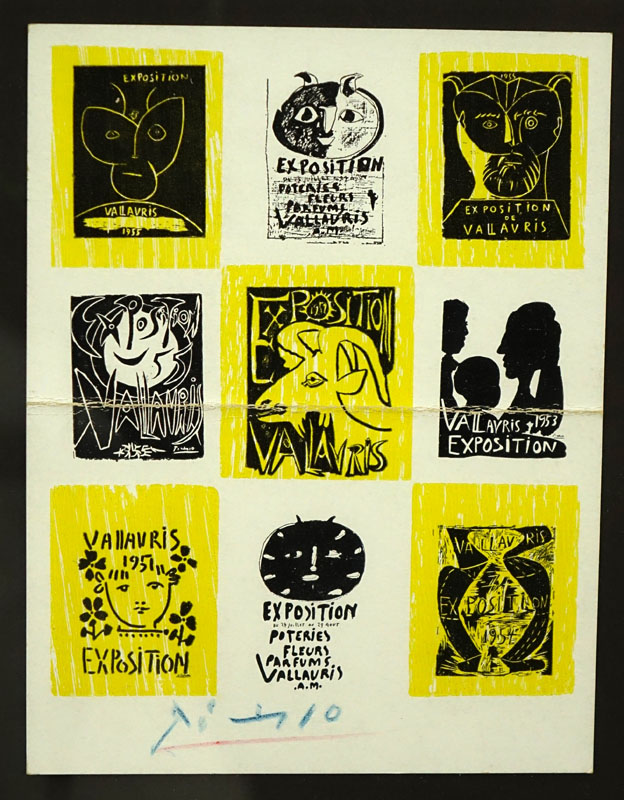 Three Colored Card Reproductions of Picasso Posters