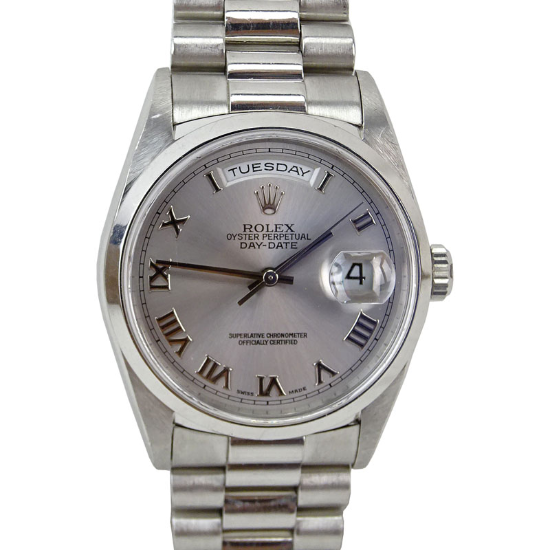 Men's Platinum Rolex Oyster Perpetual Day-Date Chronometer #18206, 8385/6