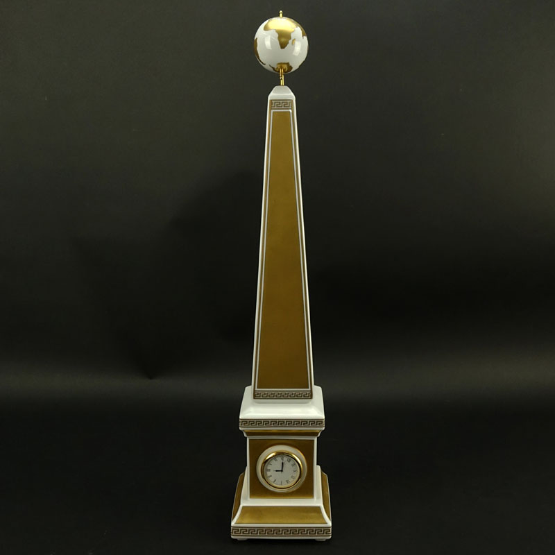 Limited Edition Versace for Rosenthal Carpe Diem Obelisk Clock