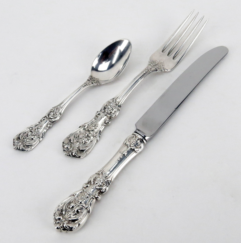 Twenty Two (22) Piece Reed and Barton "Francis I" Sterling Silver Flatware