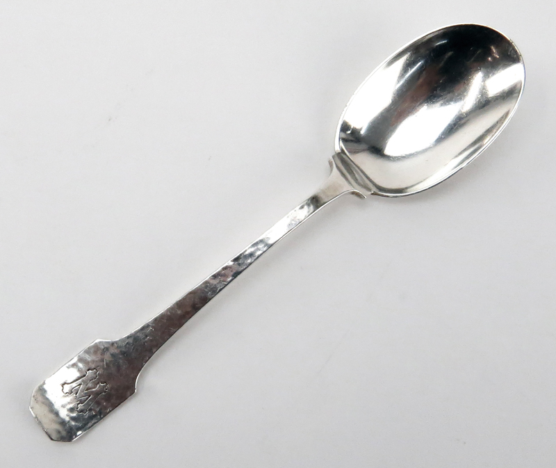 Nine (9) Antique Shreve & Co Hand Hammered Sterling Silver Teaspoons in the Norman Pattern