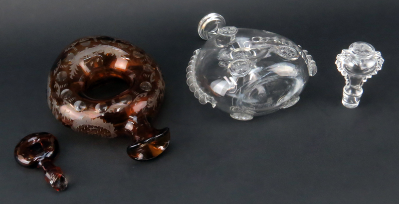 Grouping of Two (2) Crystal Decanters
