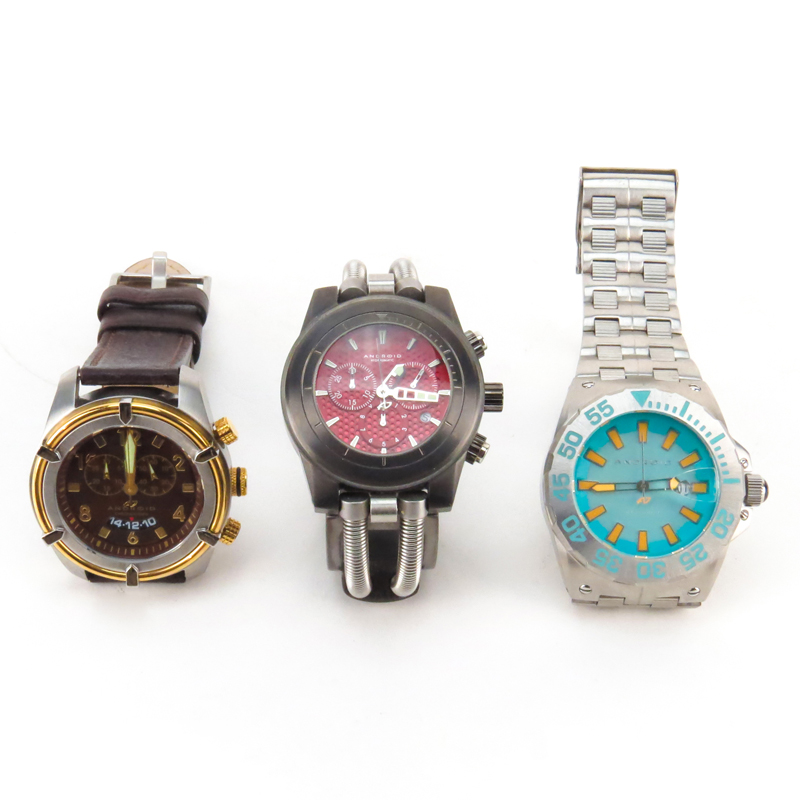 Three (3) Men's Android Watches