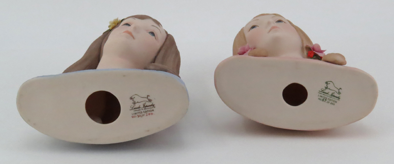 Two (2) Laszlo Ispanky Polychrome Porcelain Busts