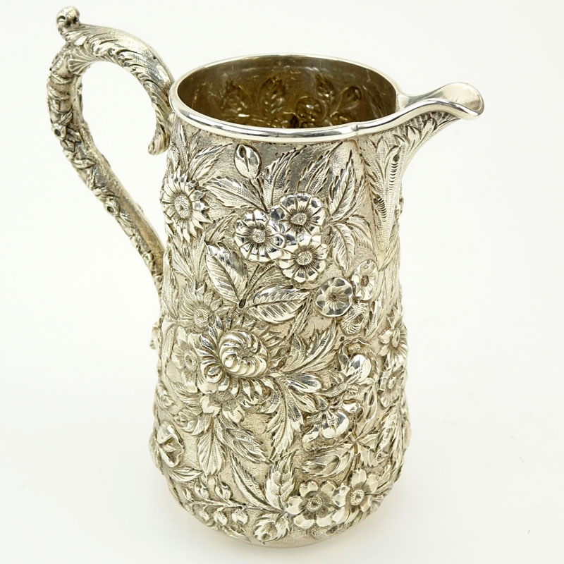 Vintage S. Kirk & Son Inc. Sterling Silver Repousse Pitcher