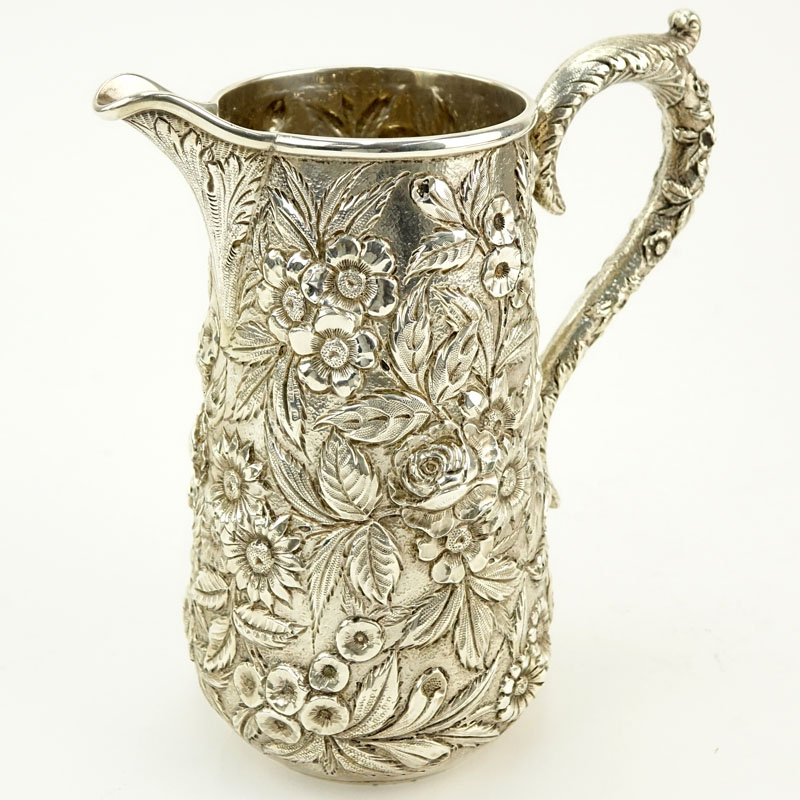 Vintage S. Kirk & Son Inc. Sterling Silver Repousse Pitcher