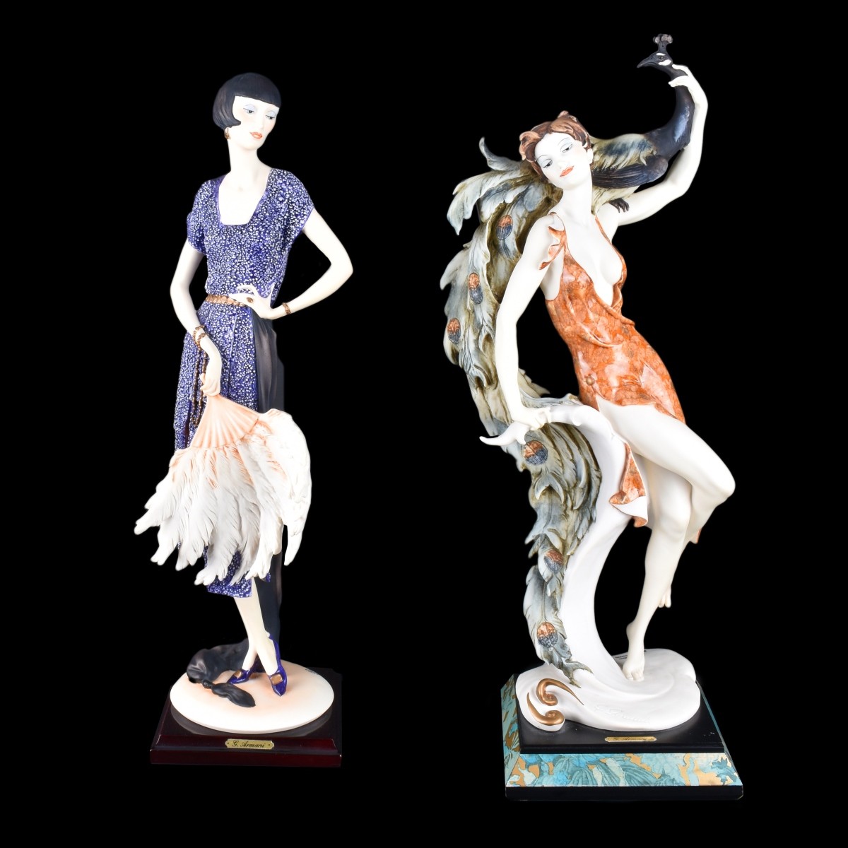 Two (2) Giuseppe Armani Art Deco Figurines