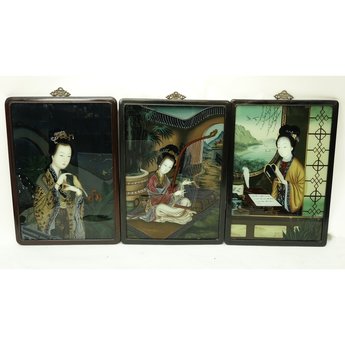 Chinese Reverse Painted Glass