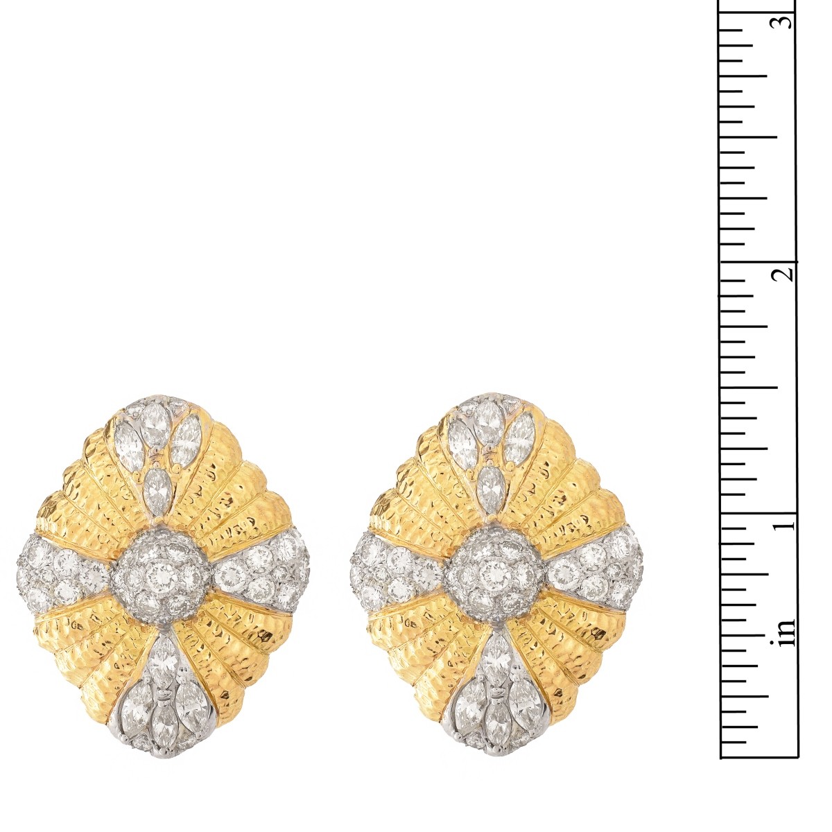 Diamond and 18K Earrings