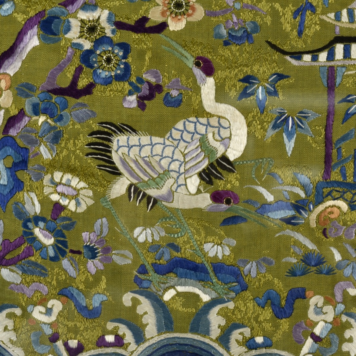 Antique Chinese Silk Embroidered Panel