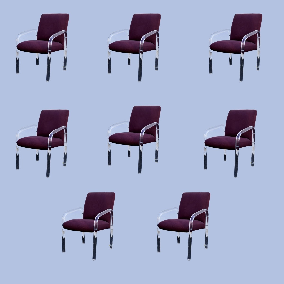 Eight Modern Lion in Frost Armchairs