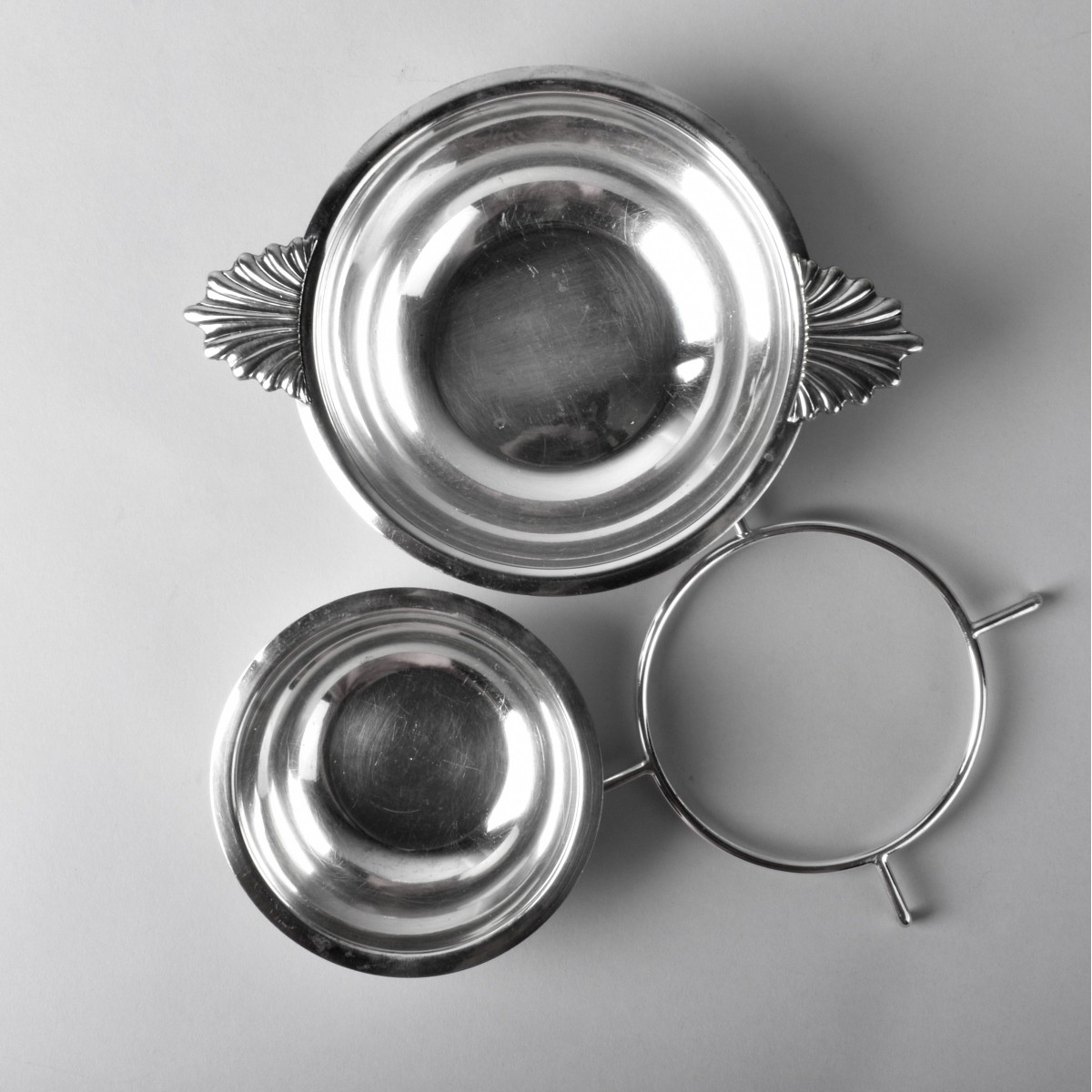 Grouping of Two Silverplated Tableware