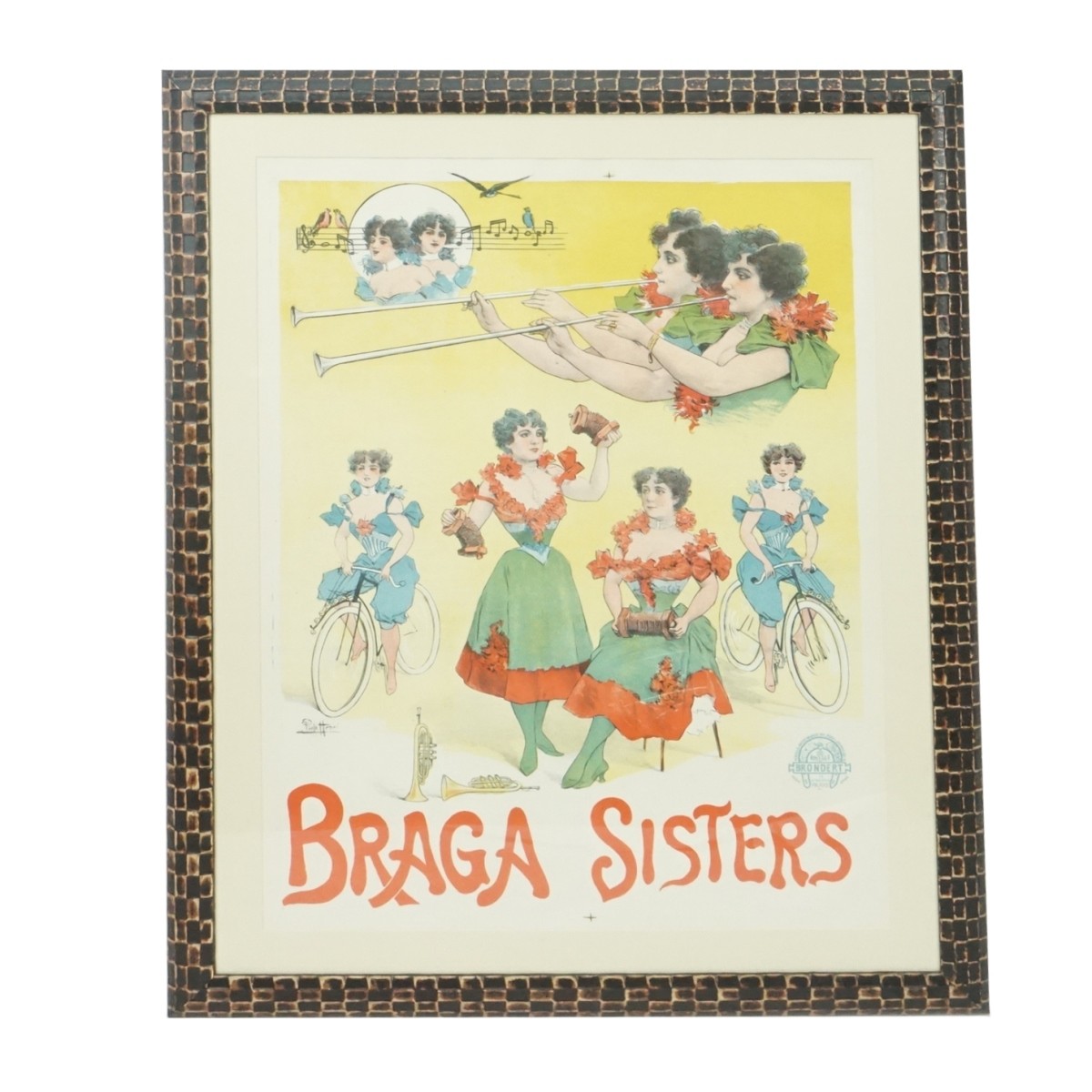 Paolo Henri (20th C.) Bragga Sisters Ad Poster