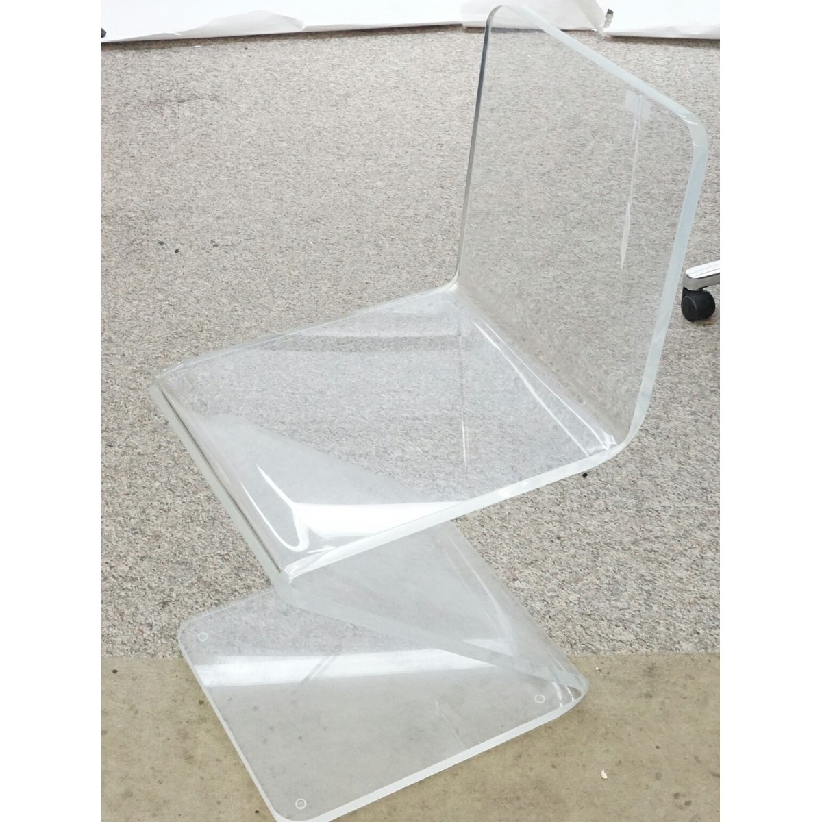 Lucite Cantilevered Side Chair