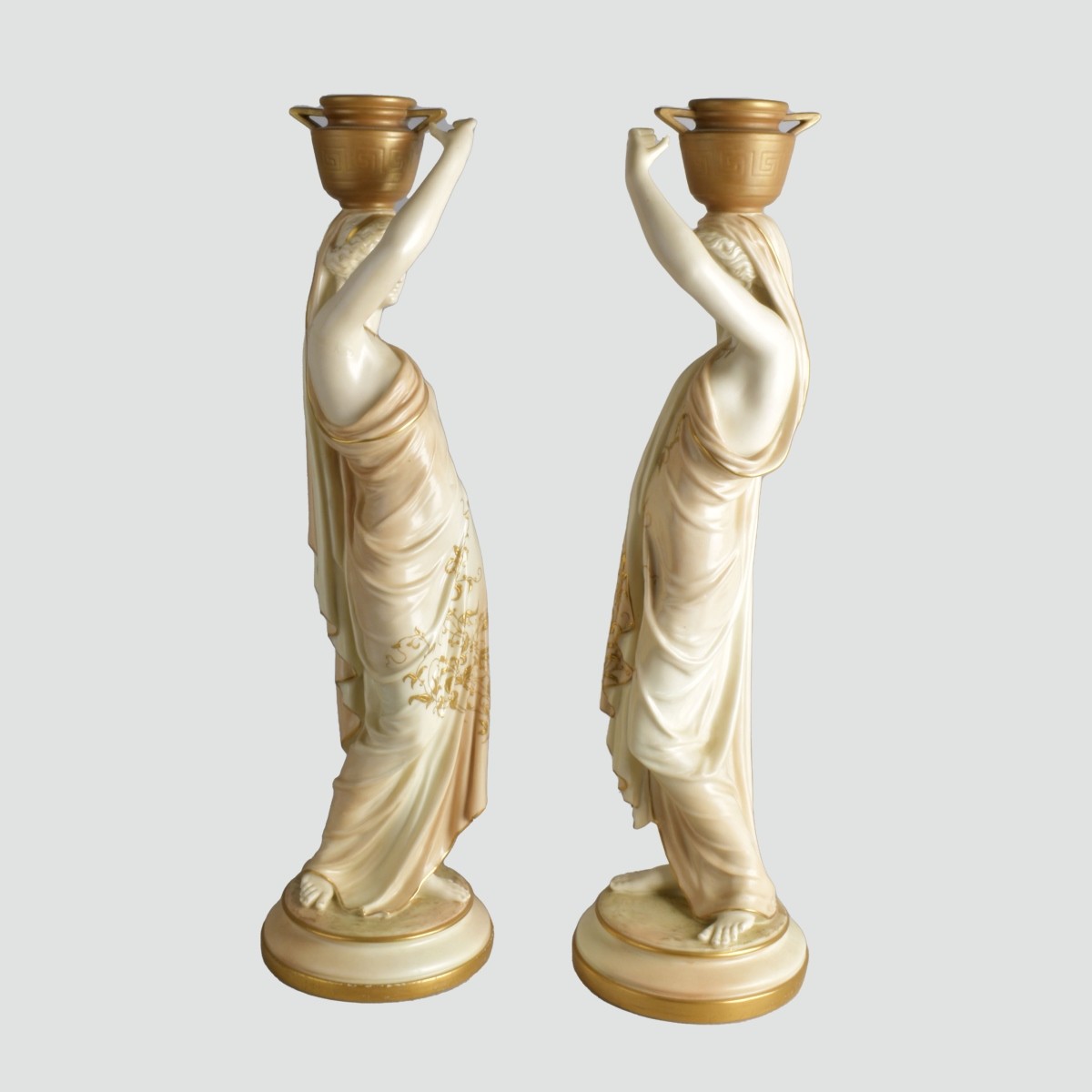 Pair of Royal Worcester Water Carriers