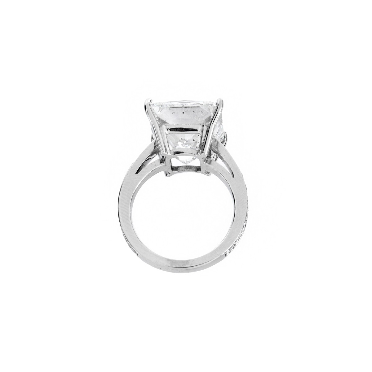 GIA 14.59ct Diamond and Platinum Ring