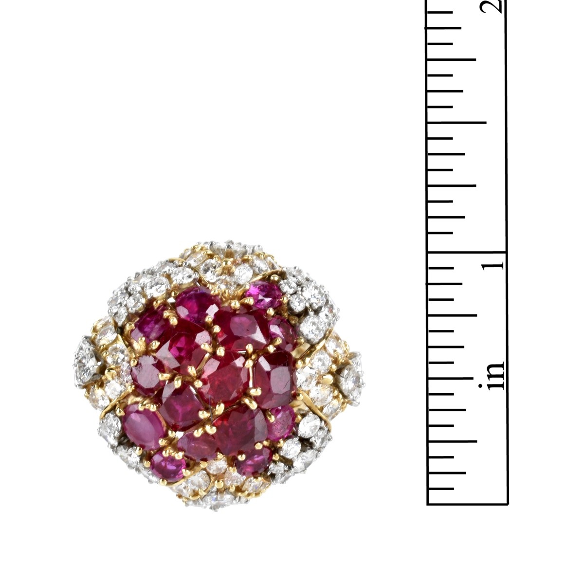 Burma Ruby, Diamond and 18K Ring
