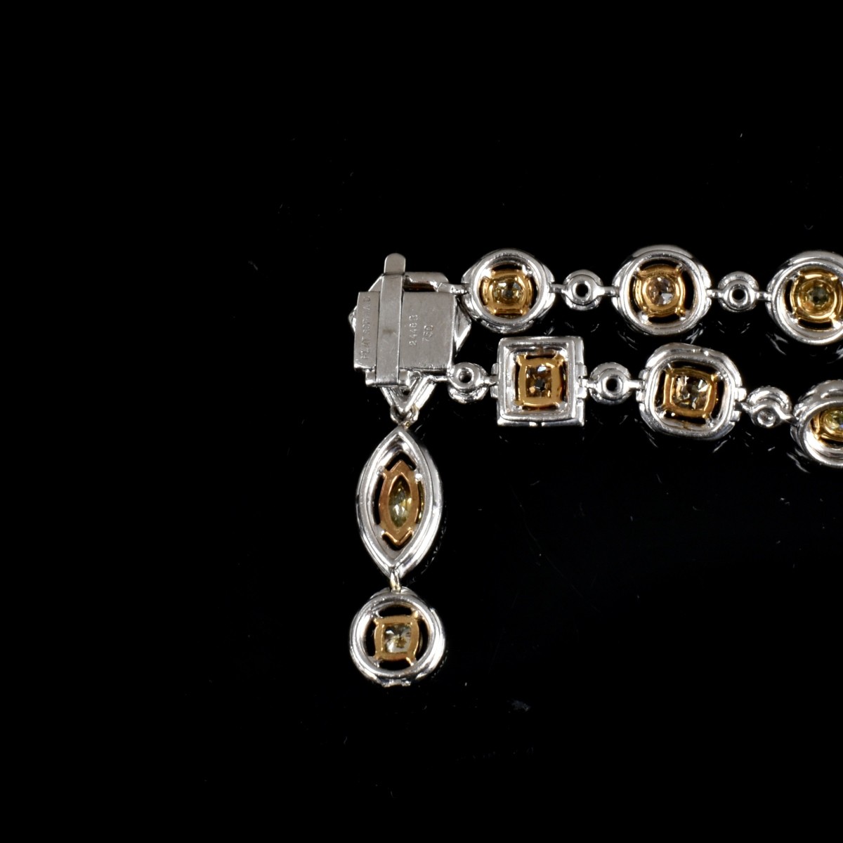 Fancy Diamond, Platinum and 18K Necklace