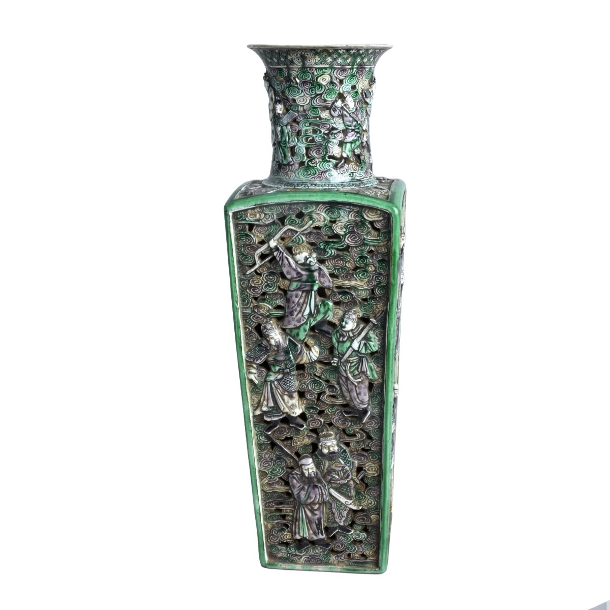 Antique Chinese Famille Vert Vase