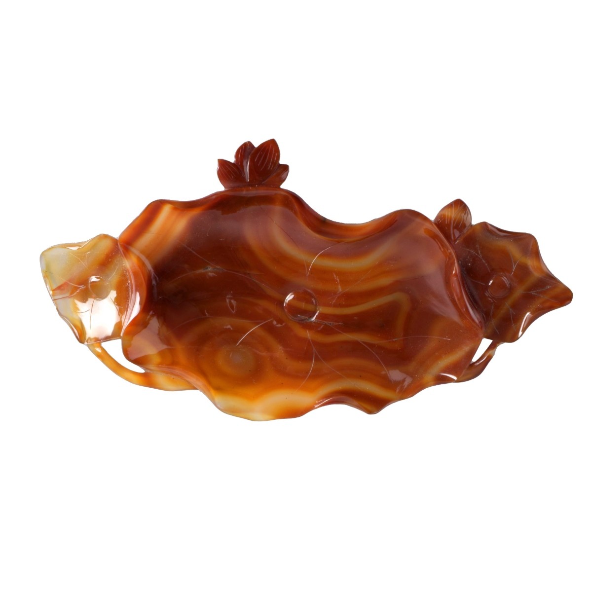 Chinese Carved Agate Dish