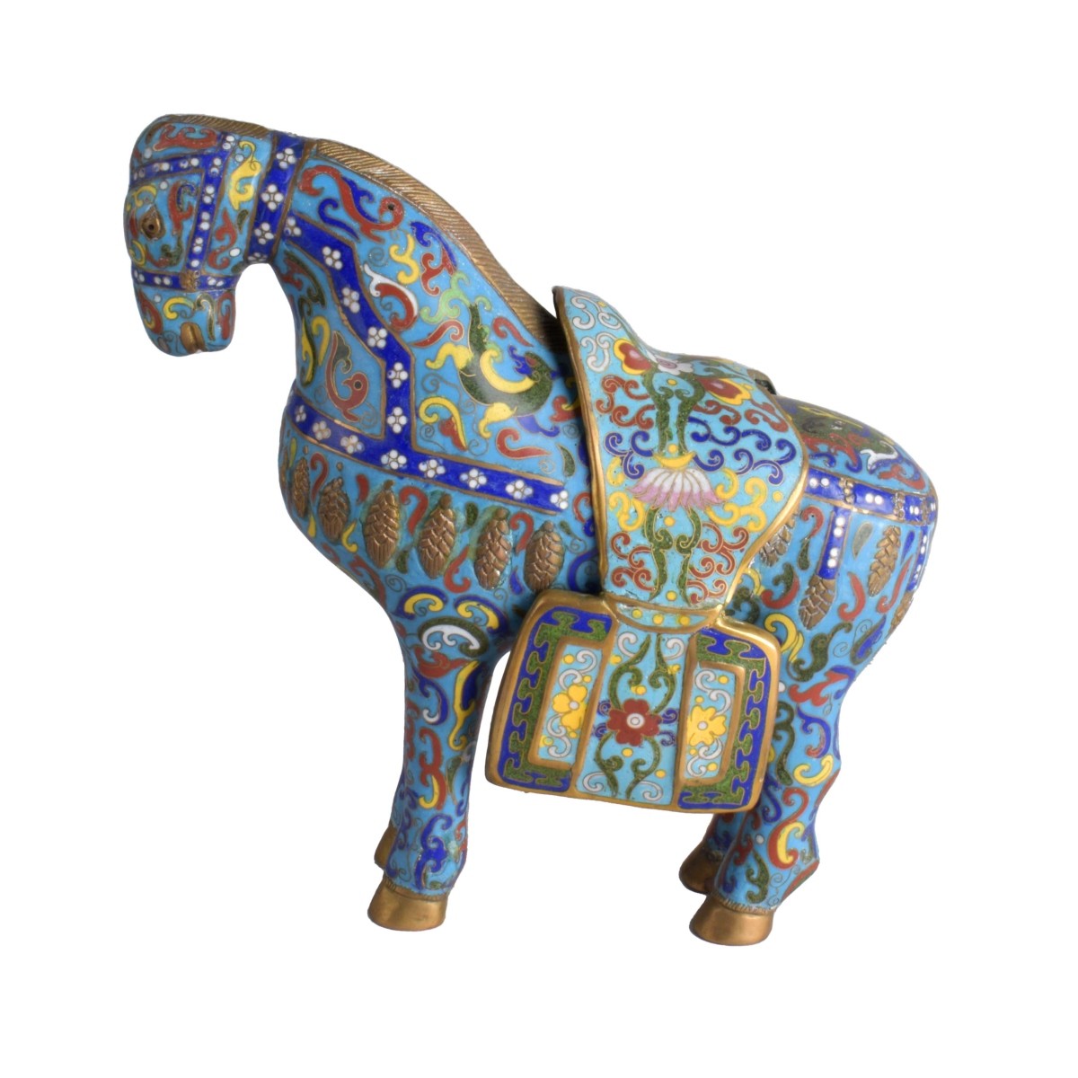Chinese Cloisonne Horse Figurine